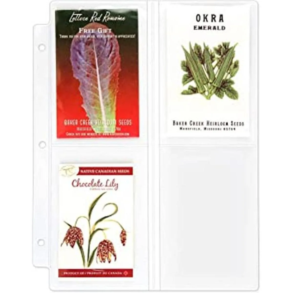 StoreSMART Seed Packet Binder Página 4 bolsillos por_1