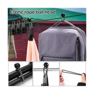 72 clips de lona y cuerdas elásticas de bola abrazaderas_5