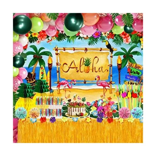 Paquete de decoración de fiesta hawaiana Luau 159_1
