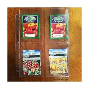 StoreSMART Seed Packet Binder Página 4 bolsillos por_4