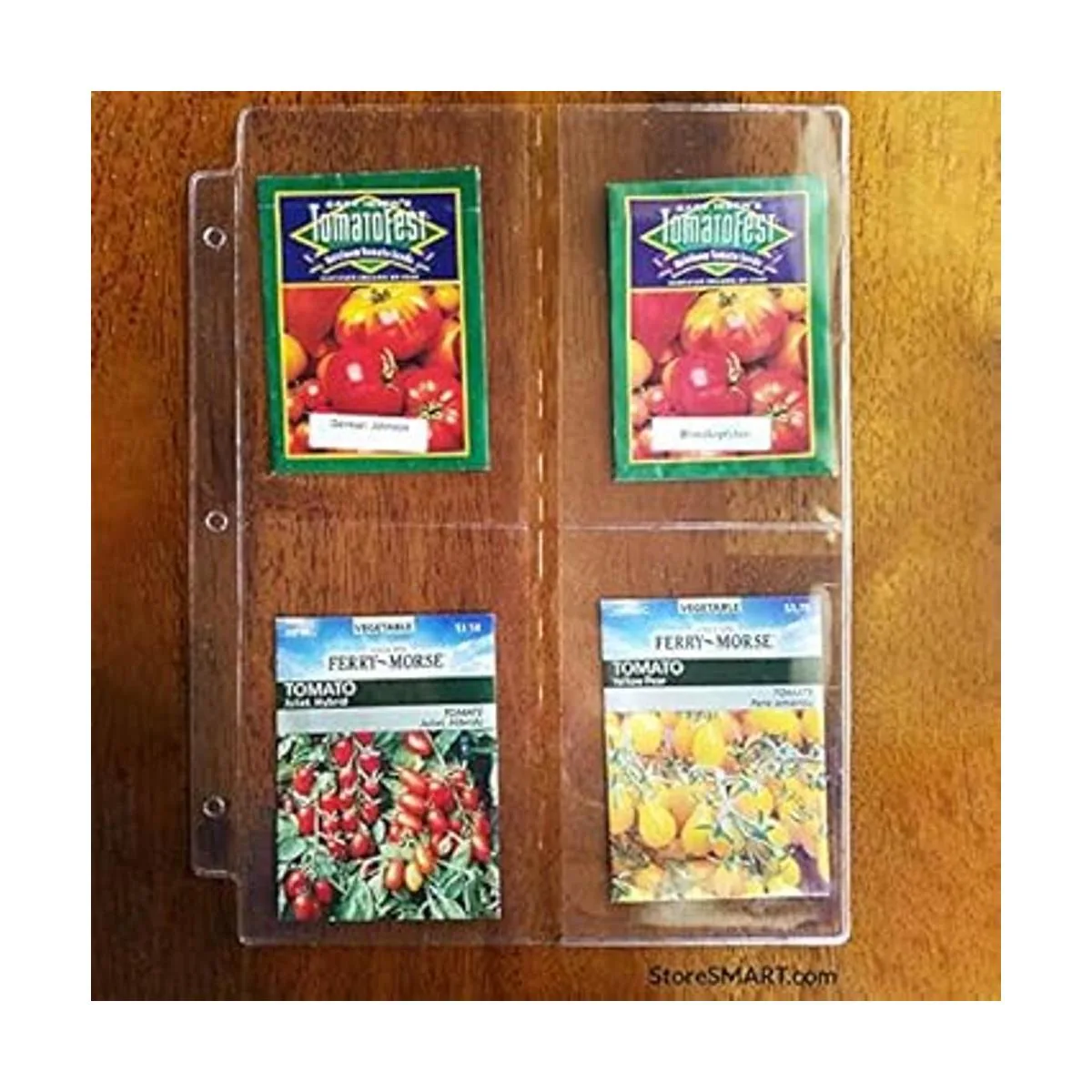 StoreSMART Seed Packet Binder Página 4 bolsillos por_4