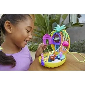Polly Pocket Tropicool Bolso compacto de piña con 8_2