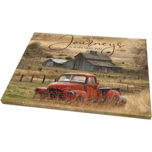 Fimtise Cuadros de granero decoración de pared camión_2