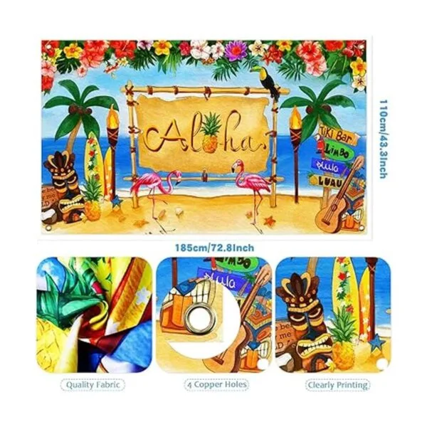 Paquete de decoración de fiesta hawaiana Luau 159_3