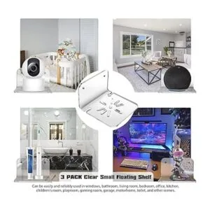 SIPRDE Juego de 3 estantes de pared pequeños de acrílico_6