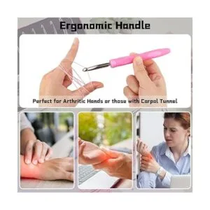 Juego de ganchos de ganchillo iluminados gancho de_6