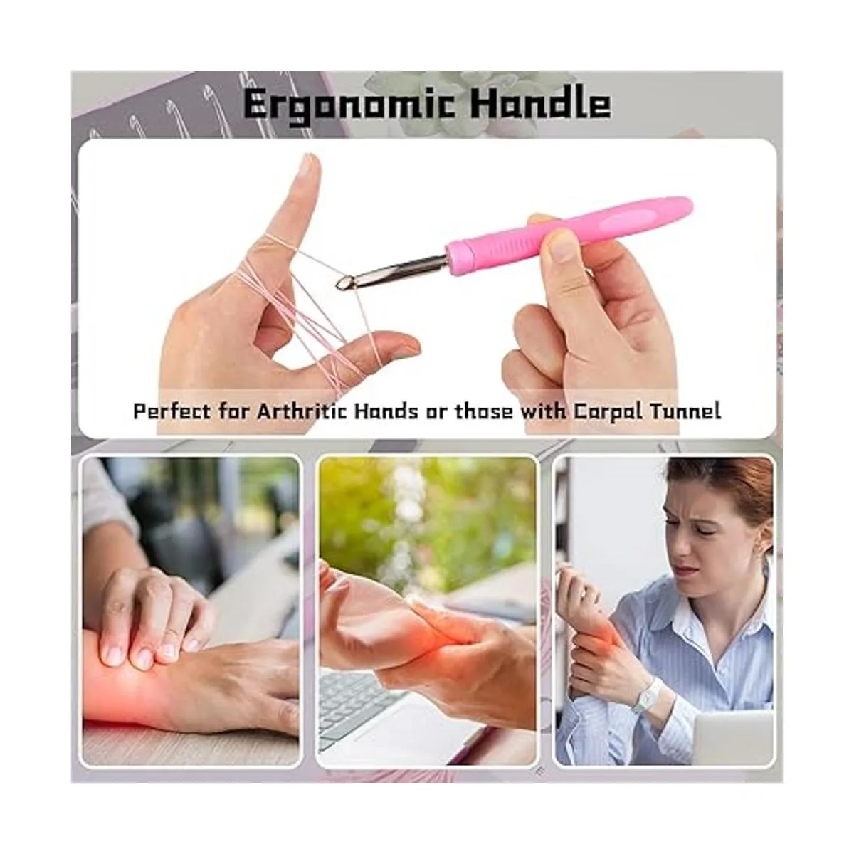 Juego de ganchos de ganchillo iluminados gancho de_6