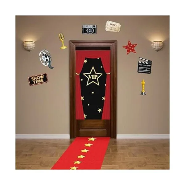 Kit de decoración de fiesta de noche de cine cubierta de_7