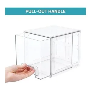 Vtopmart Paquete de 2 cajones de almacenamiento apilables_3