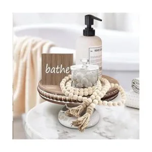 White Wash Elevador de madera con pantalla redonda 8.25_6