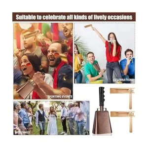 Cencerro de acero de 10.0 in con asa para hacer ruido_6