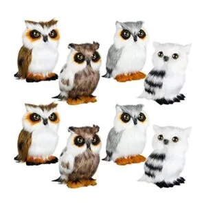 8 piezas de animales de peluche de búho mini búho animal_1