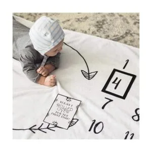 Henry Hunter Manta de bebé para hitos mensuales con marco_4