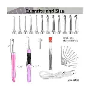 Juego de ganchos de ganchillo iluminados gancho de_3