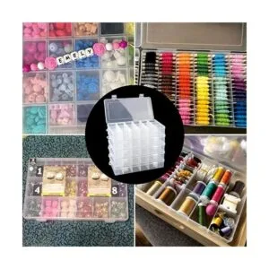 Paquete de 5 cajas organizadoras de 18 compartimentos con_7