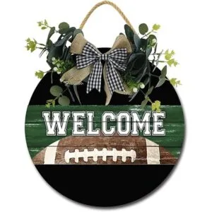 Letrero de bienvenida para puerta delantera coronas_1