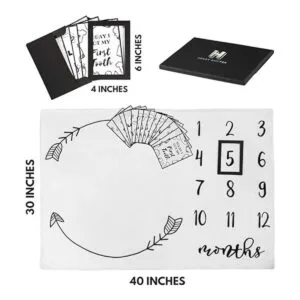 Henry Hunter Manta de bebé para hitos mensuales con marco_3