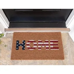 KAF Home Felpudo patriótico de fibra de coco con respaldo_3