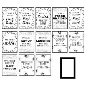 Henry Hunter Manta de bebé para hitos mensuales con marco_6