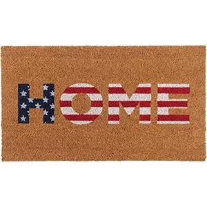 KAF Home Felpudo patriótico de fibra de coco con respaldo_1