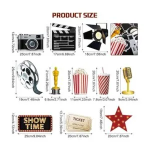 Kit de decoración de fiesta de noche de cine cubierta de_3