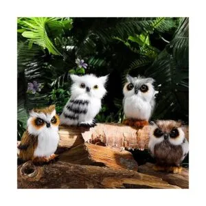 8 piezas de animales de peluche de búho mini búho animal_5