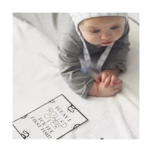 Henry Hunter Manta de bebé para hitos mensuales con marco_5