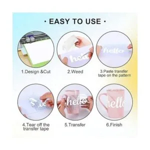 XSEINO Vinilo permanente blanco Rollo de vinilo adhesivo_4