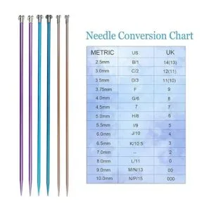 Weabetfu Juego de 63 agujas de tejer de metal de aluminio_5