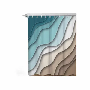 Cortinas de ducha geométricas de 72 x 72 pulgadas verde_1