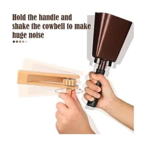 Cencerro de acero de 10.0 in con asa para hacer ruido_5