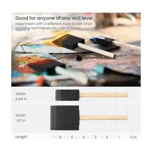 Arteza Brochas de pintura de espuma incluye 50 pinceles_3