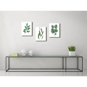 Pyradecor hojas verdes lienzo impreso arte de pared_2