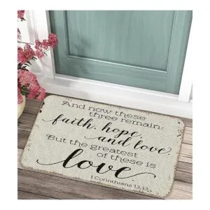 Felpudo inspirador con temática de la Biblia de esperanza_2