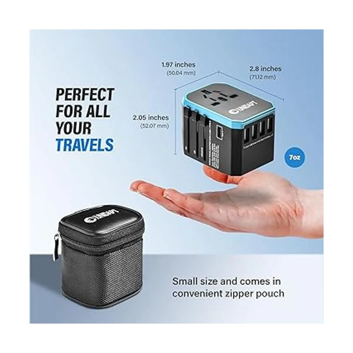 Unidapt Adaptador de viaje universal adaptador de enchufe_6