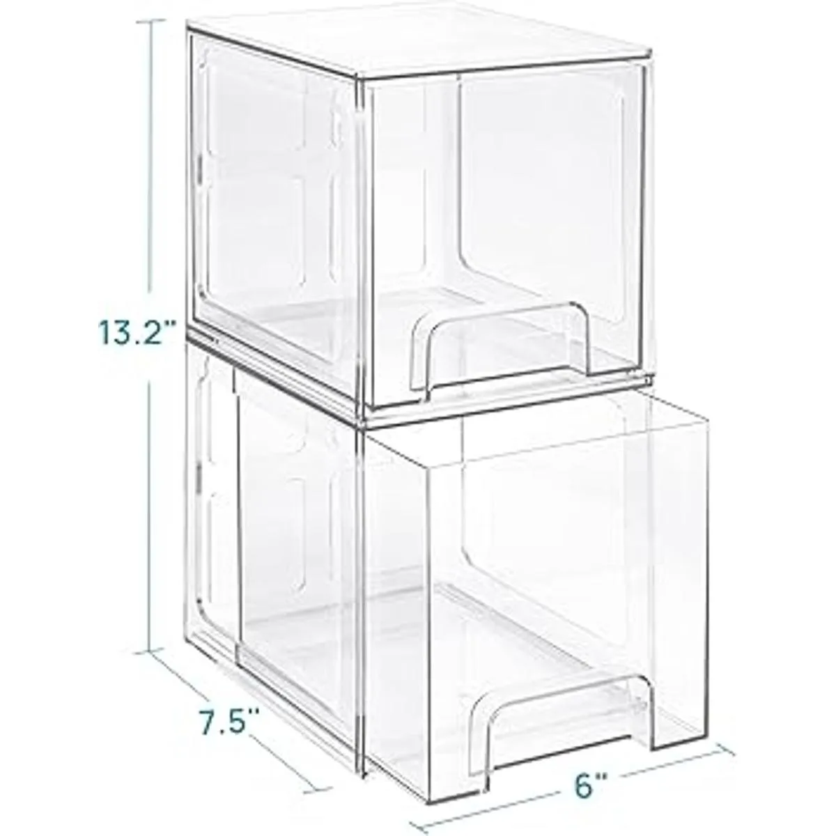 Vtopmart Paquete de 2 cajones de almacenamiento apilables_2