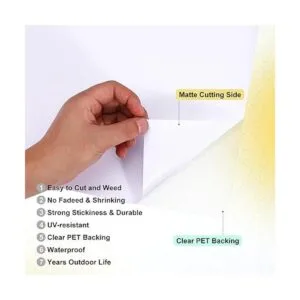 XSEINO Vinilo permanente blanco Rollo de vinilo adhesivo_3