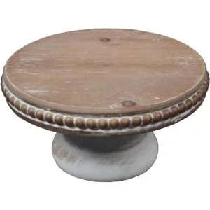 White Wash Elevador de madera con pantalla redonda 8.25_2