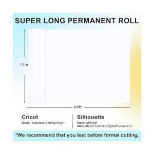 XSEINO Vinilo permanente blanco Rollo de vinilo adhesivo_2