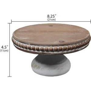 White Wash Elevador de madera con pantalla redonda 8.25_4