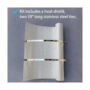 Peastorm Escudo térmico de escape escudo de aluminio en_6