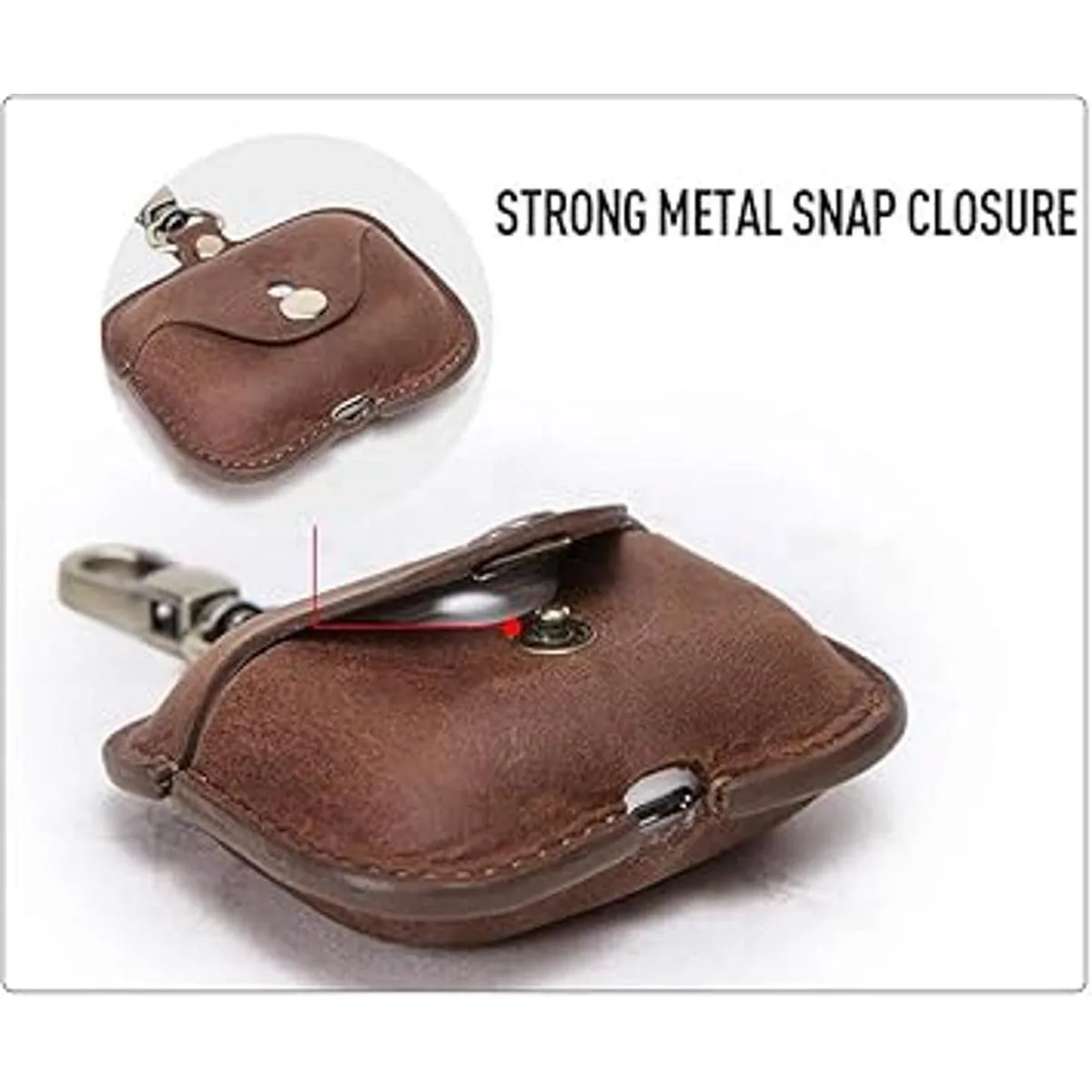 Funda para AirPod Pro de piel auténtica personalizada para_3