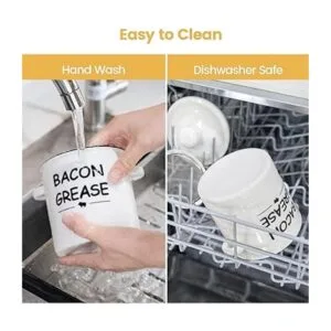 Contenedor de grasa de tocino de cerámica con colador_4