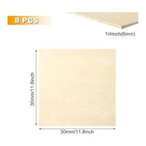 Paquete de 8 hojas de madera de tilo de 11.8 x 11.8_2