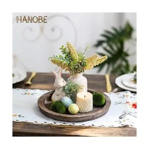 Hanobe Bandeja de madera rústica para servir juego de 2_3