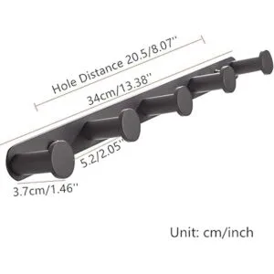 BigBig Home Perchero negro para toallas de baño perchero_6