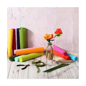 12 rollos de hojas de papel crepé de 8 pies serpentina de_6