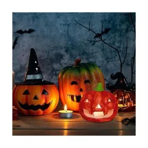 Winlyn 6 juegos de calabazas de cerámica para bricolaje_5