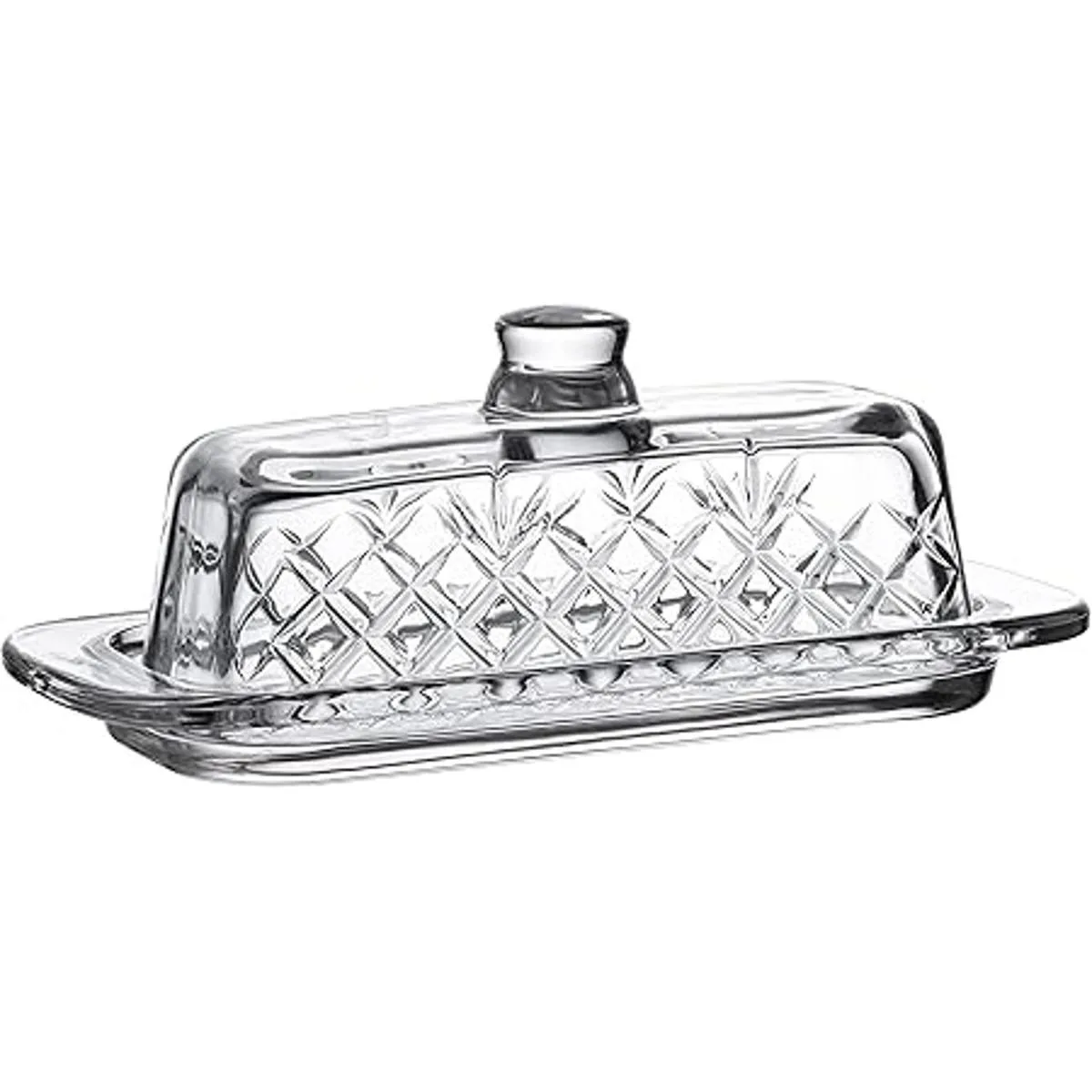 Royalty Art Mantequilla de vidrio con tapa recipiente de_5