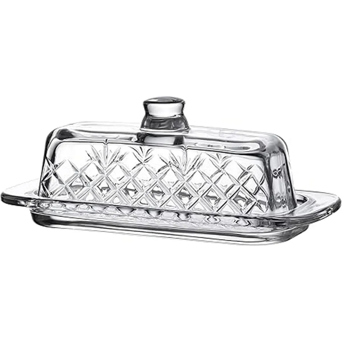 Royalty Art Mantequilla de vidrio con tapa recipiente de_3